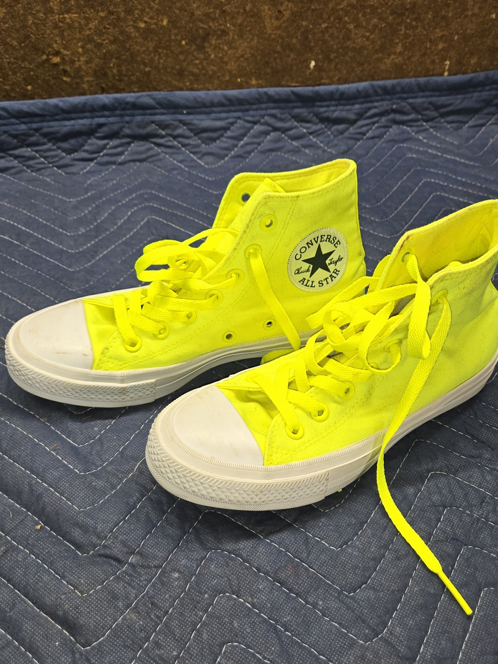 Converse Neon Yellow Chuck Taylor 2 All Star High Top Sneakers
